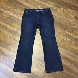 Duluth Trading Co Denim Daily Flex Bootcut Jeans Dark Blue Womens Size 14x31